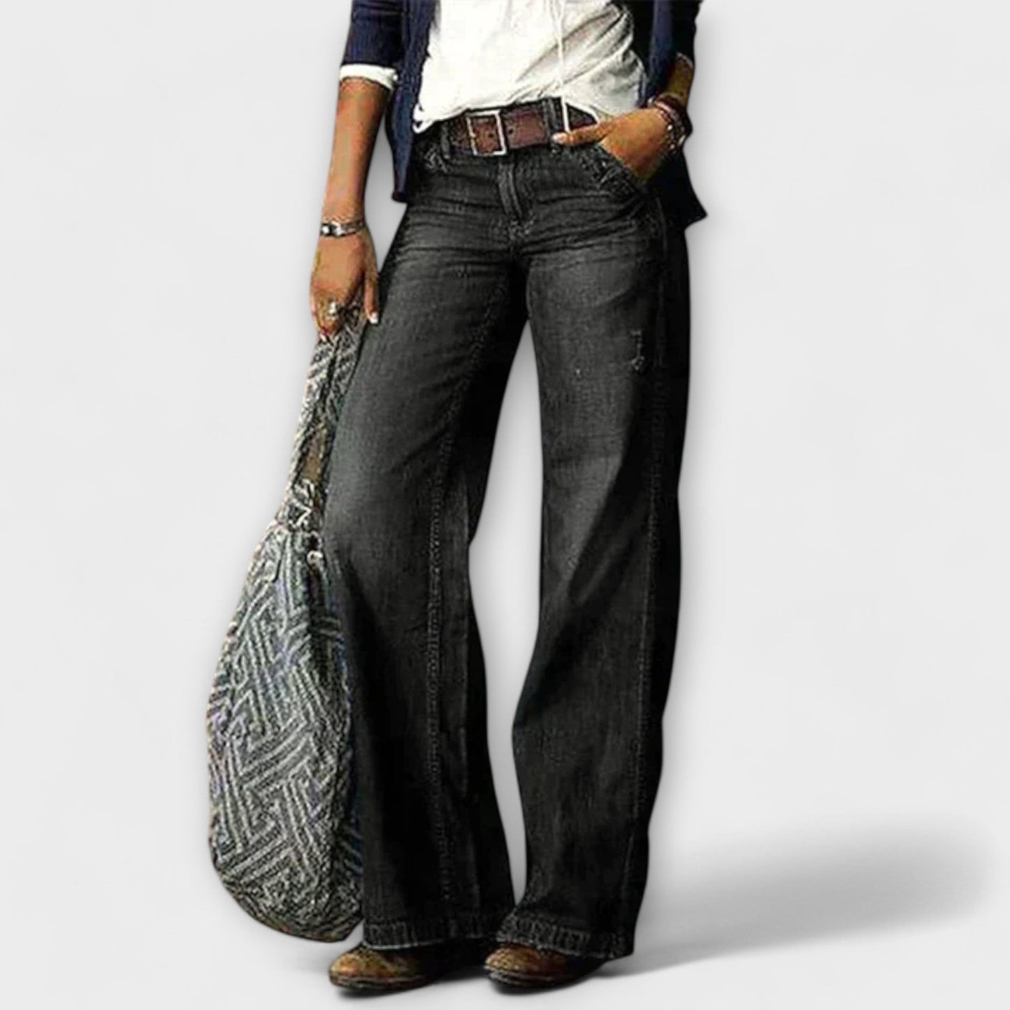 Hedi - Denim-Hose mit weitem Bein