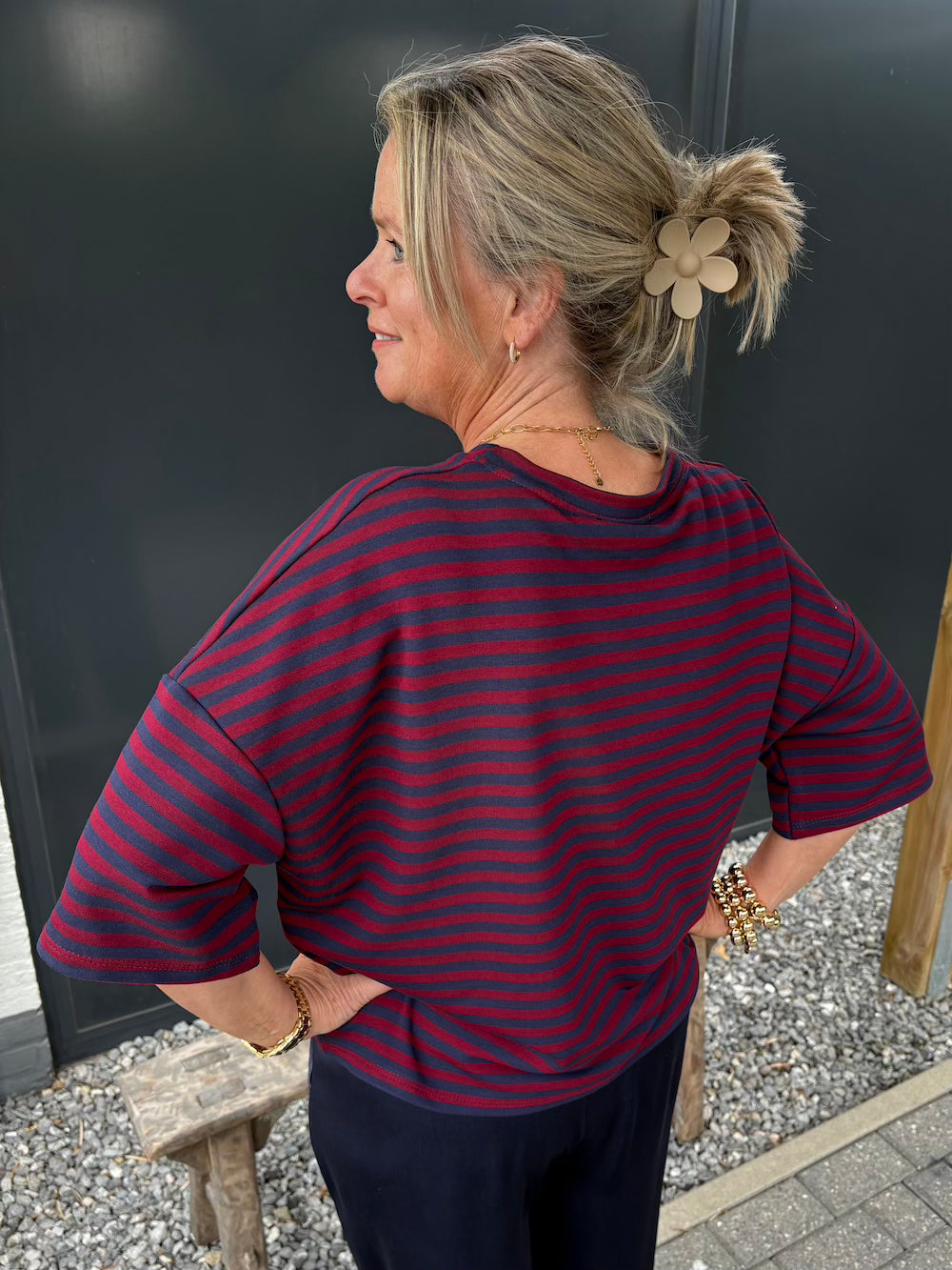 Gestreiftes Shirt blau/bordeaux