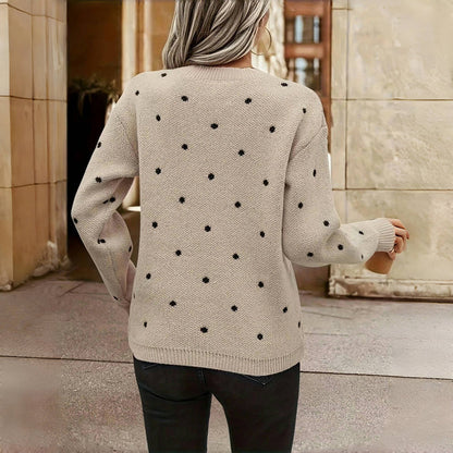 Lilah | Gepunkteter Strickpullover