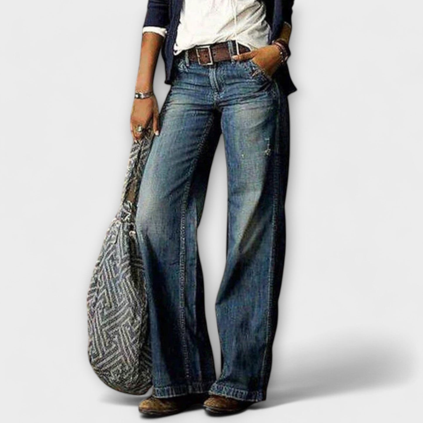 Hedi - Denim-Hose mit weitem Bein