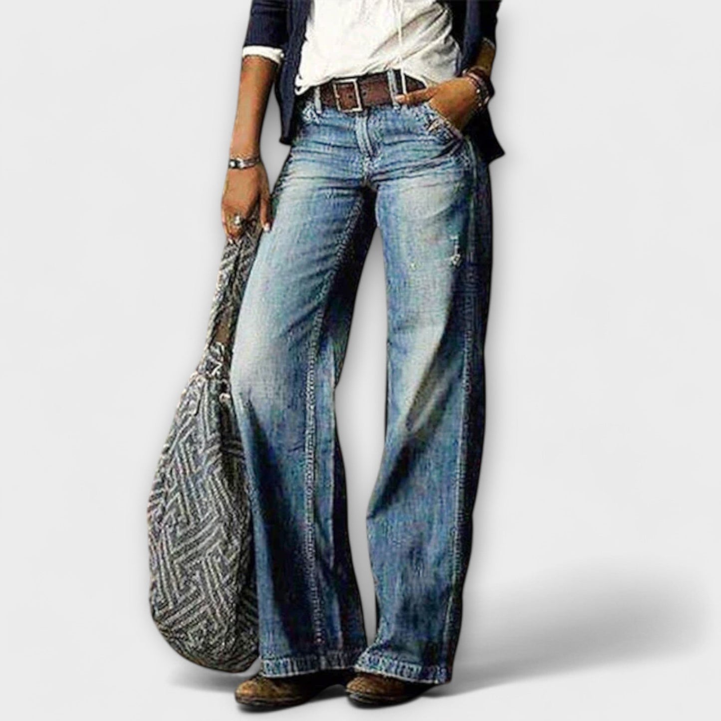 Hedi - Denim-Hose mit weitem Bein