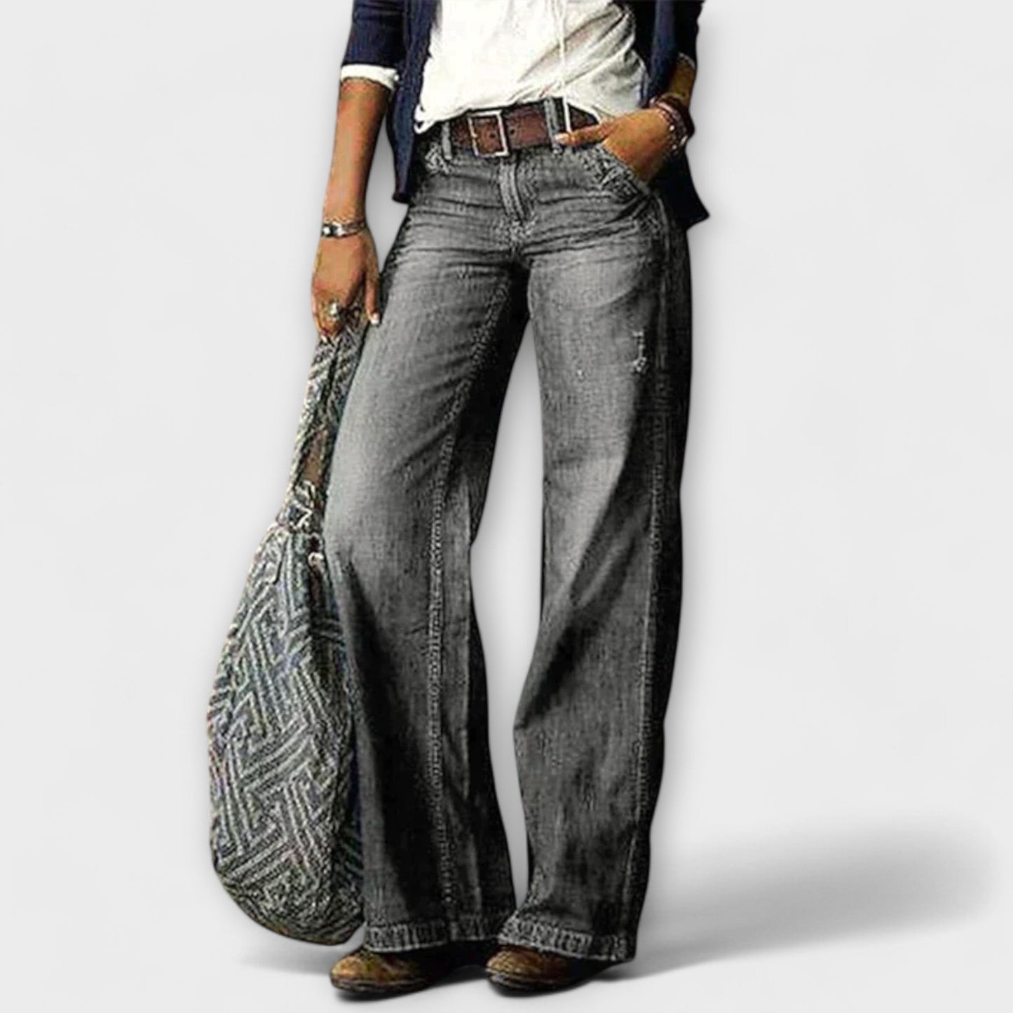 Hedi - Denim-Hose mit weitem Bein