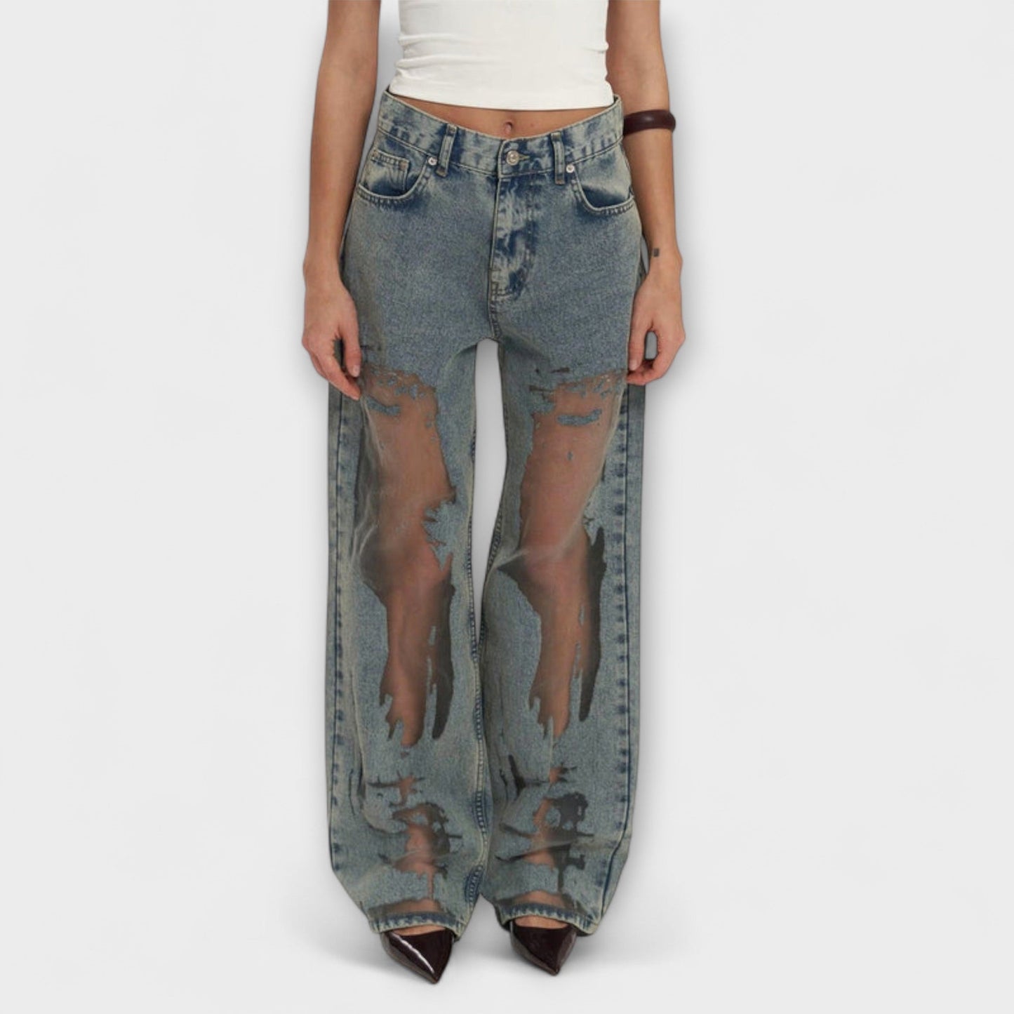 Sina – Trixie Straight-Leg Jeans In Klarem Blau