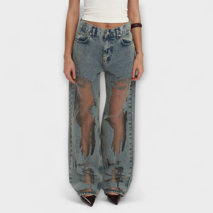 Sina – Trixie Straight-Leg Jeans In Klarem Blau